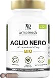 Aglio Nero BIO | Extra Forte, 900mg / Giorno | Contiene S-allilcisteina (SAC), 90 capsule | Cuore, Circolazione Sanguigna, Immunità | Allicina, Integratore di Aglio Capsule | Qualità superiore