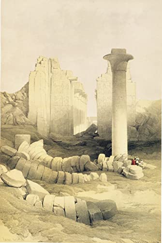 Affiche le Dromos grand temple d'Amon Karnak David Roberts toile decoration 60x90
