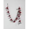 Creative co op red silver embossed mercury glass ornamental garland red sliver  urban country home decor