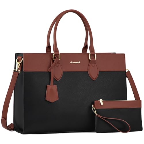 LOVEVOOK Laptop Handtasche Damen, 15,6 Zoll Shopper Tasche...