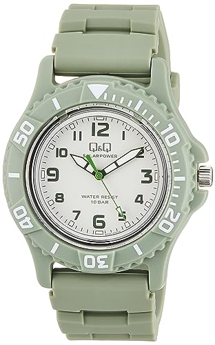 Image of Citizen Q&Q Analog Solar Watch, Water Resistant to 10 ATM, Urethane Strap