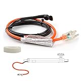 HEATIT HISD 9-feet Pipe Heating Cable with Built-in Thermostat 7W/ft