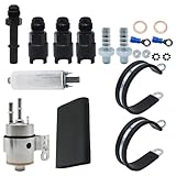 VIKKSAER GSL392 Inline Fuel Pump & 58 PSI Fuel Filter Regulator Kit Swap EFI Conversion Pressure Regulator, 255LPH Replacement for Swap Fuel Pump, 6AN Fittings Replace#400-939, GSL392-400-939