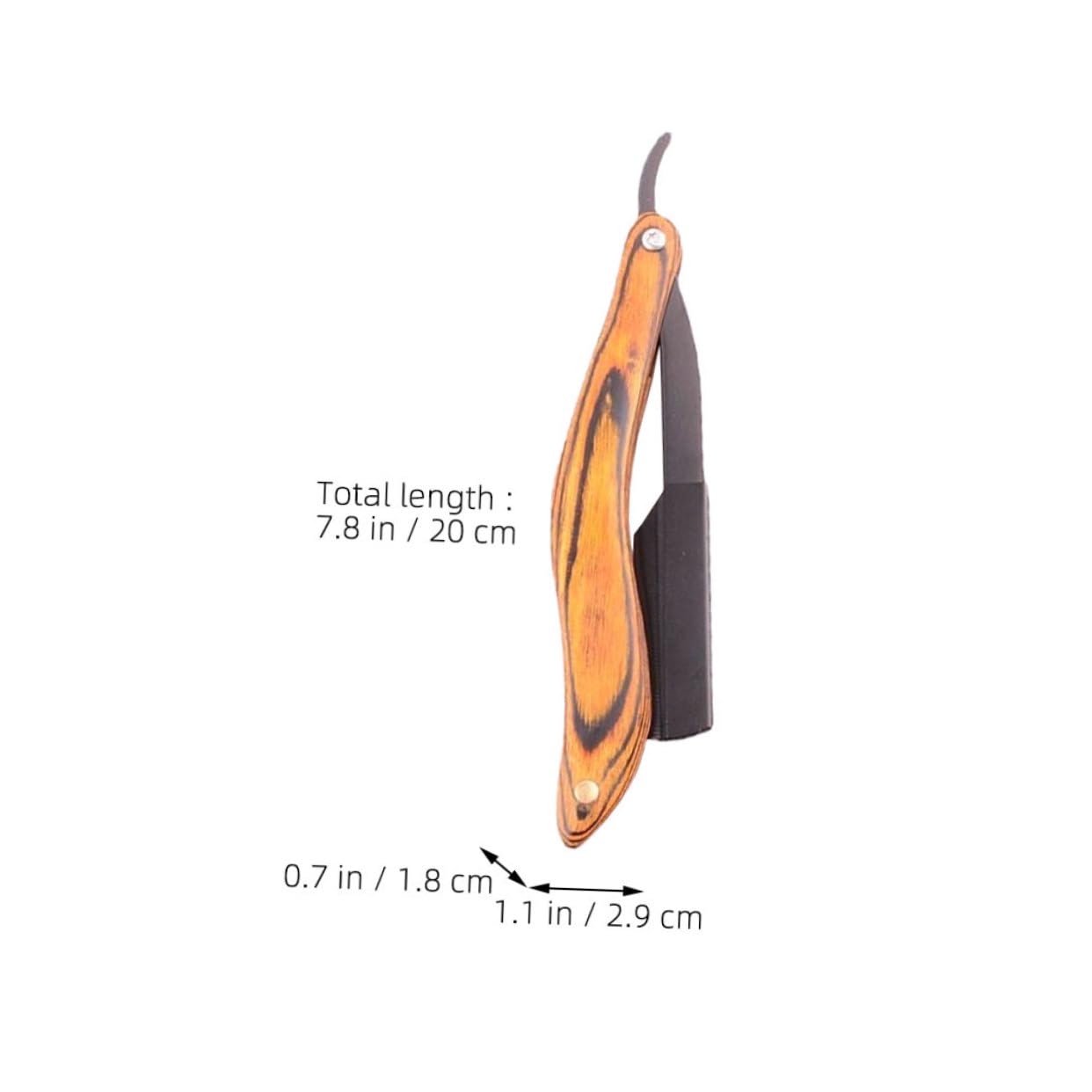 WRITWAA 3pcs Wooden Handle Manual Razor Men's Stainless Steel Shaving Tool Compact Travel Razor for Beard Care