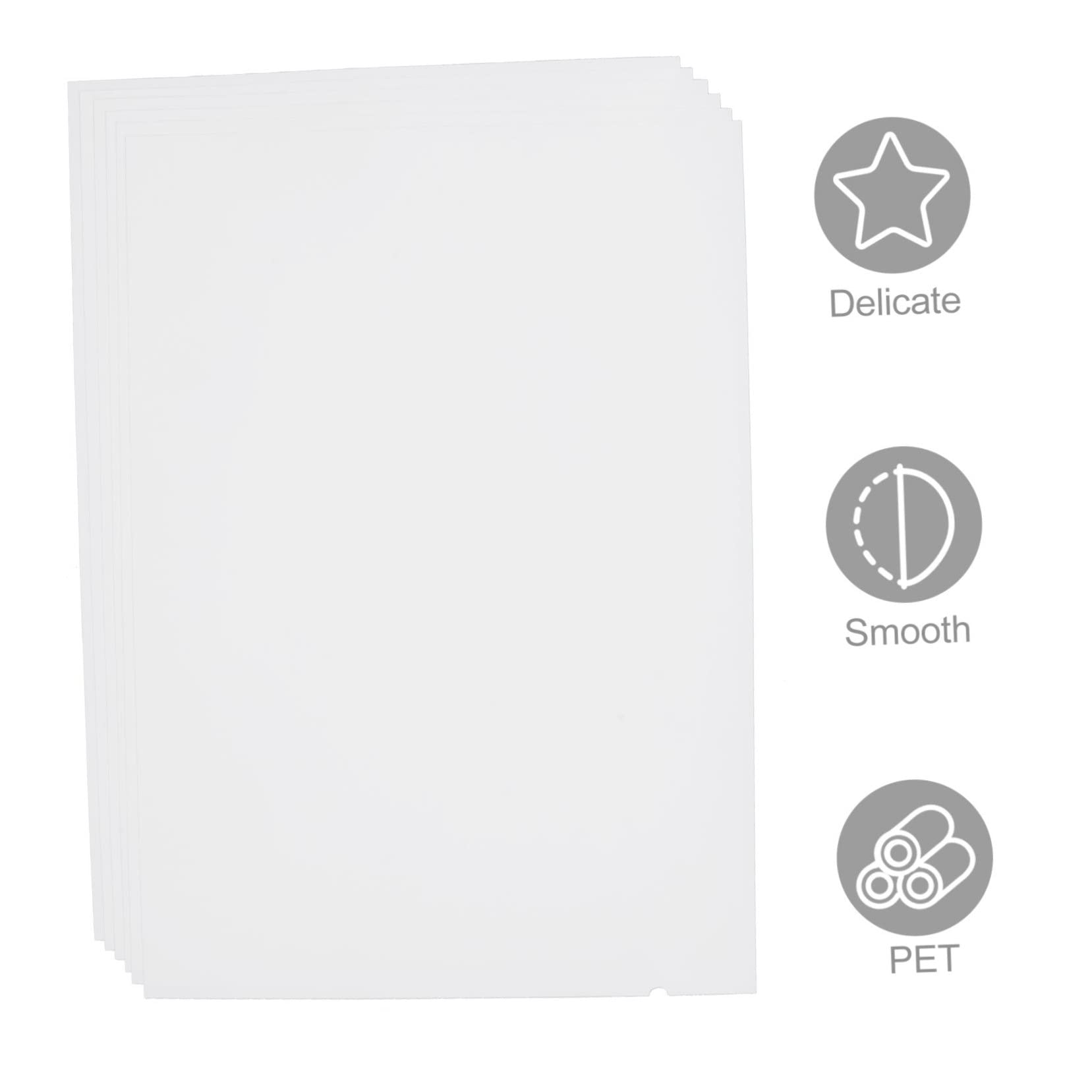 jojofuny Papel Fotográfico Doble Cara Para Impresora De Impresión Para Tarjetas De Visita Y Fotos Resistente Aceites Y Rasguños Efecto Y Material Pet Autoadhesivo 10 Hojas*5