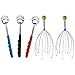 Telescopic Back Scratchers & Hand Held Scalp Head Massagers Kit by Lethum (3 Pieces of Back Scratchers & 2 Pieces of Head Massagers)