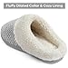 ULTRAIDEAS Women's Warm Winter House Shoes Slippers Memory Foam with Comfy Fleece, Fuzzy Slip-on Indoor Outdoor (Grey, Size 11-12)