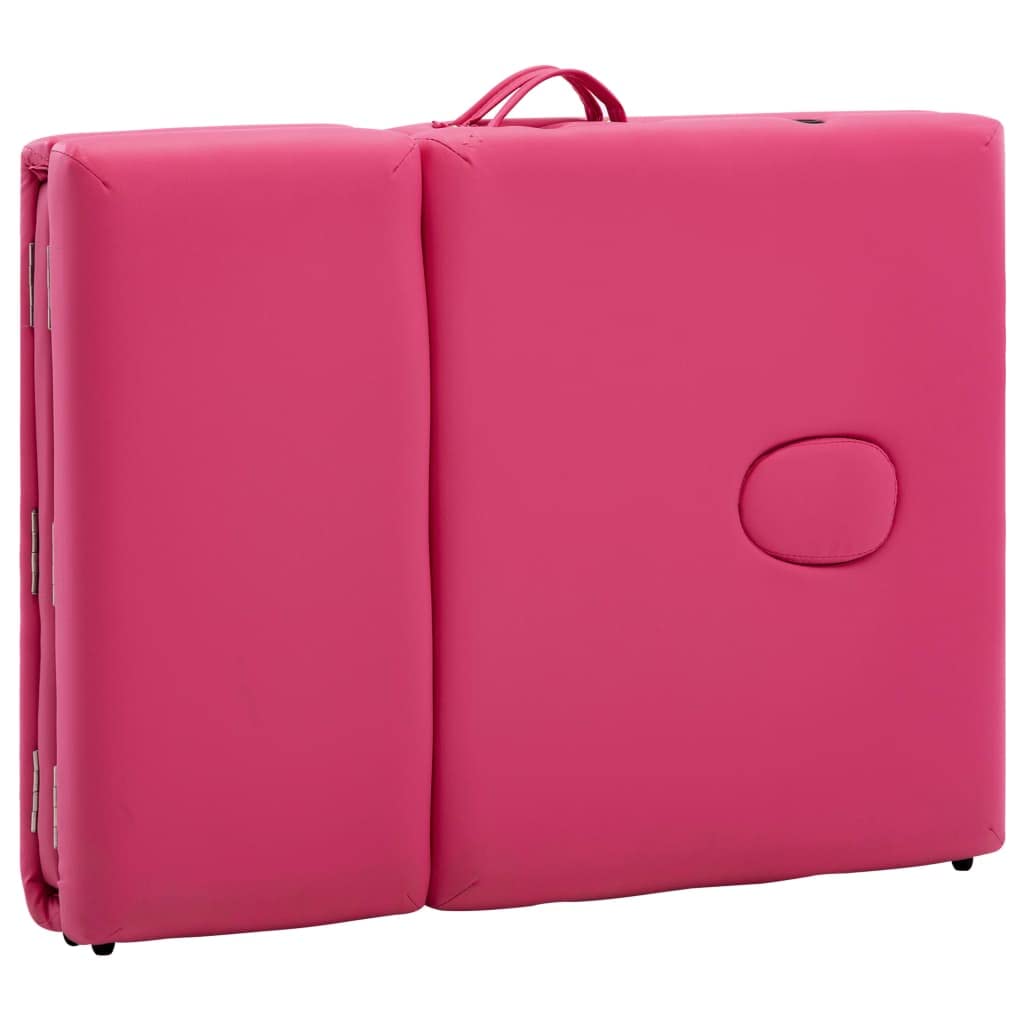 Massageliege Klappbar 4-Zonen mit Holzgestell Rosa,Gesundheit & Schönheit,Körperpflege,Massage & Entspannung,Massagetische,Rosa,24.8 kg-110191