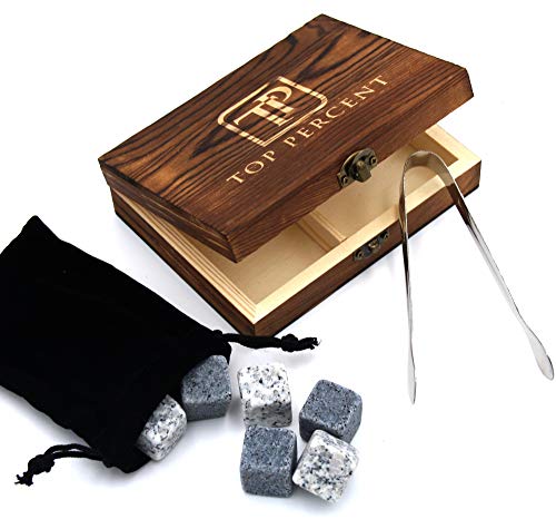 Whiskey Stone Gift Box set with 9 Premium Granite Stones