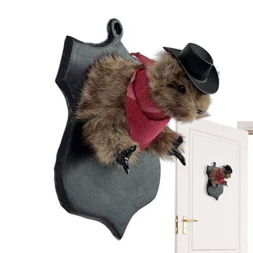 Décoration murale d'écureuil cowboy pour salon rustique et élégant