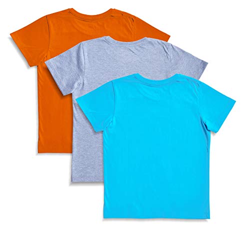 Image of minicult Cotton Half Sleeve Kids Tshirt with Chest Print and Bright Colors(Multicolor)(Pack of 3)