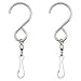 2-Pack Smooth Spinning Swivel Clips Hanging Hooks For Wind Chime Mobile Spinner Hangers Crystal Twister Rotating Display S Hooks( 3.2 inches Long)