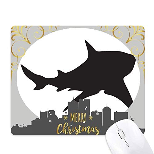 Tapis de souris océan en caoutchouc souple avec motif poisson requin