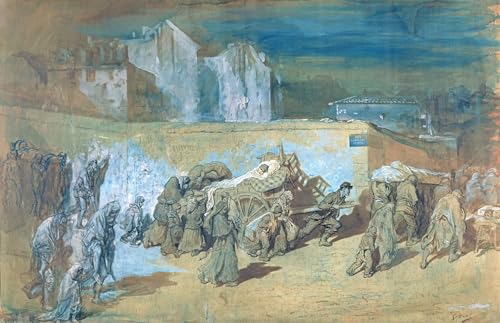 Toile Le Siège de Paris Gustave Doré 60x90cm : impression murale haut de gamme