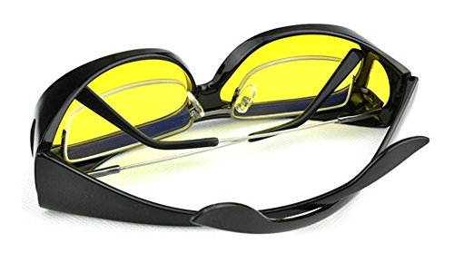 Soolala 2 Pairs Value Pack Hd Night Vision Wraparounds Wrap Around Windproof Sunglasses #TOP5