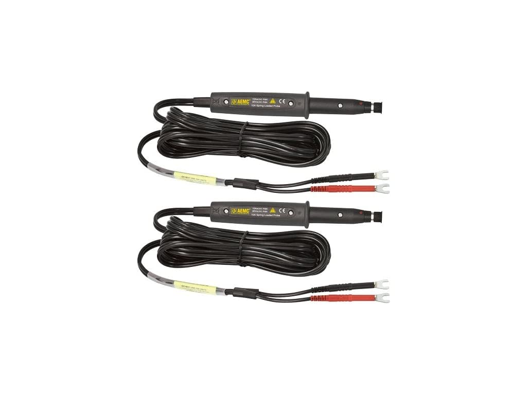 AEMC 2118.78 Kelvin Probes, 20 Feet, 10A, Spring Loaded