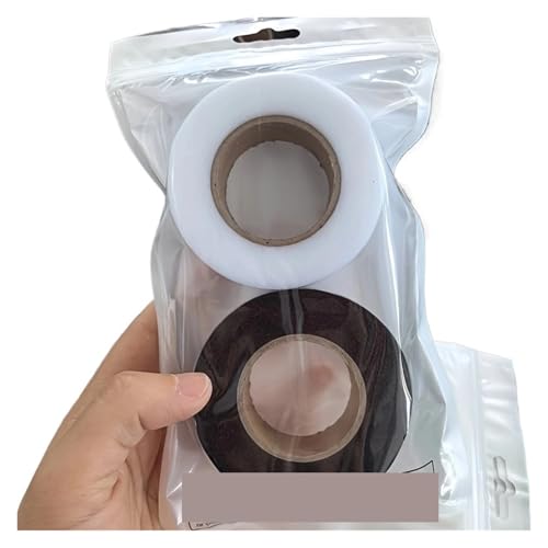 Cinta para dobladillos de pantalones 2 rollos de tela adhesiva interlineada doble cara, color blanco y negro, for planchar ropa, cinta for dobladillo, Web interlínea, acceso retales costura DIY(2cm)