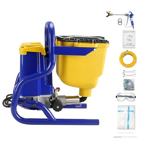 Pulverizador de Pintura Sin Aire EléCtrico de Alta PresióN, Pistola de Pintura PortáTil con Caudal de 2,1 L/Min y DepóSito de Gran Capacidad de 4,5 L para Muebles,Techos y Paredes Interiores