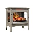 duraflame Freestanding Electric Fireplace Stove Heater with 3D Flame Effect for 1,000 Sq. Ft. Room, French Gray
