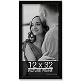wallsthatspeak 12x32 Black Picture Frame for Puzzles Posters Photos or Artwork