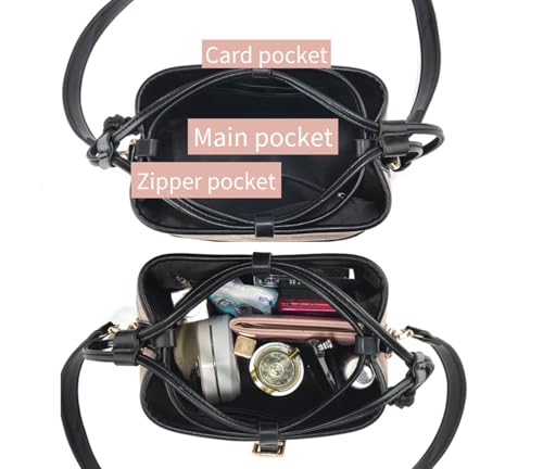 Small Leopard Print Bucket Bags for Women Drawstring Crossbody Bag PU Leather Shoulder Bucket Tote Bag Purse4