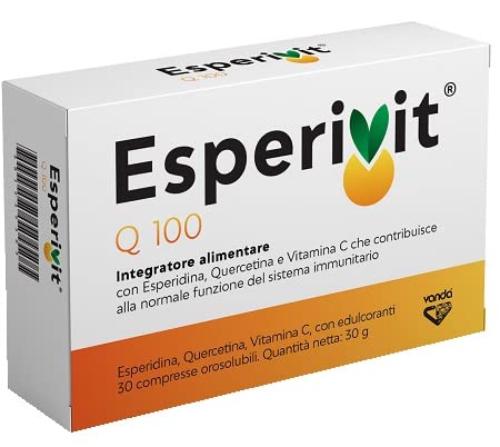 esperivit Q100 30CPR - Integratore alimentare con esperidina, quercetina e vitamina C che contribuisce alla normale funzione del sistema immunitario
