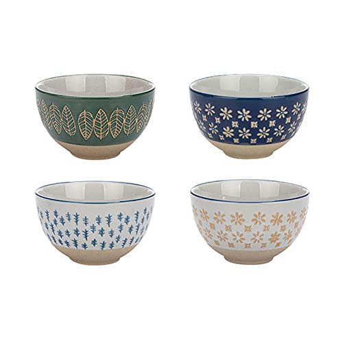 Ensaladera Cristal Cuenco de cerámica del hogar Conjunto de 4 piezas 15oz Desayuno Bown Bowl Setware Set de vajilla de cereales Tazón de ensalada de tazón de fuente de cuenco y tazón de cerámica de al