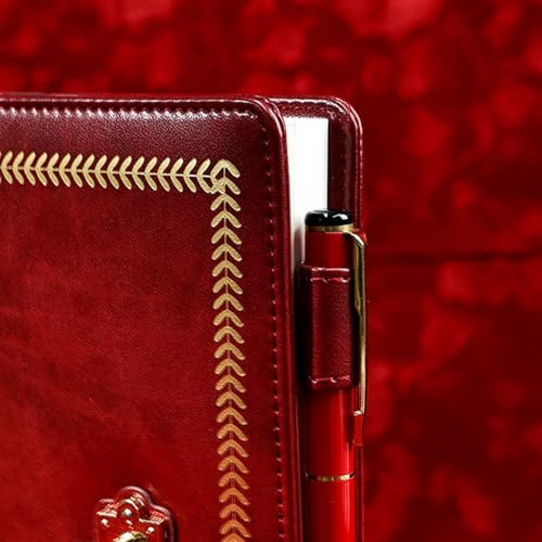 Carnet rétro à boutons pont protégeant vos notes de la transparence