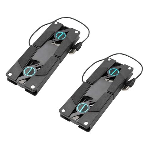 KALLORY 2 Pcs Cooler para Laptop Negro USB miniatura 1