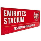 Arsenal FC - Tafel Emirates Stadium (Einheitsgröße) (Rot/Weiß)