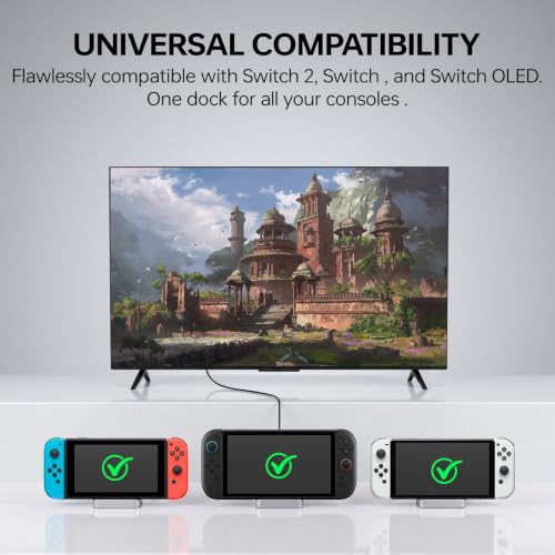 Image of GuliKit Dock Station for Switch 2 /Switch,4K TV Docking Base,Case Friendly