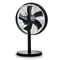 Innoliving Ventilatore Metallo INN-530B/529B, Tavolo o Piantana, Diametro 35-45 cm, 3 Velocità, Modalità Oscillazione, Struttura Robusta Metallo Nero, Inclinazione Regolabile 35-50W (Da Tavolo)