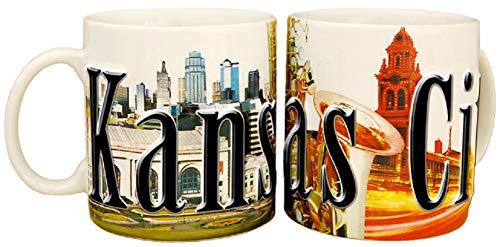 Taza de café Americaware Kansas City 18 oz color relieve miniatura 1