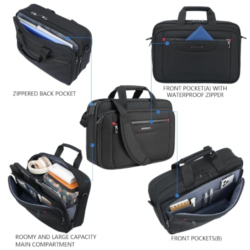 Image of VANKEAN Laptop Briefcase Fits 15.6 inch-16 inch Laptop Slim Expandable Shoulder Bag
