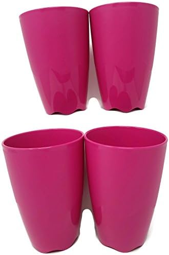 Tupperware Open House Floresta Tumblers Set of 4 Pink 18 oz