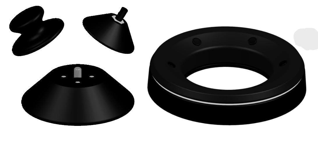 sPinbusterz Bowling Ball Complete Spinner Sander Kit Sand Polish Abralon (Black)