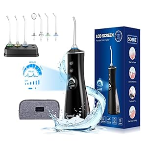 Water Flosser Cordless Advanced Monddouche LCD scherm, 260ML watertank Monddouche Elektrisch met 5 modi, DIY, 7 sproeiers, professionele IPX7 waterdichte USB-oplader, monddouche-tandreiniger
