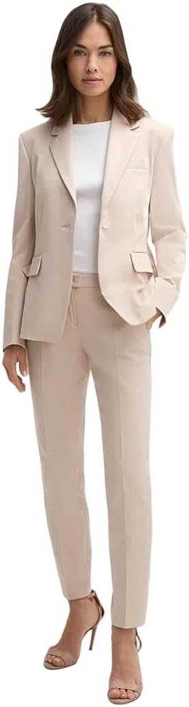 Women One Button Notch Lapel Slim Blazer Pants High Grade Business Banquet Attire