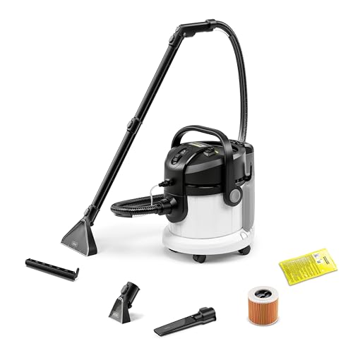 Kärcher SE 4 Select Spray Extraction Cleaner 2-in-1 spray extraction hose two water tanks: 4 l each floor nozzle with hard surface attachment wash upholstery nozzle