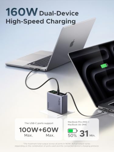 UGREEN Nexode Pro 160W Charger w/ Retractable Cable - image 2