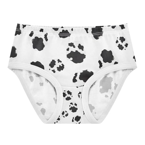 Girls Underwear, Black White Spots White Toddler Girl Panties, Cotton Underwear Girls, 2T–8 Years