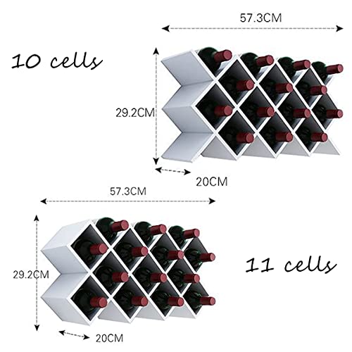 Soporte para botellas de vino de madera 10 compartimentos miniatura 2