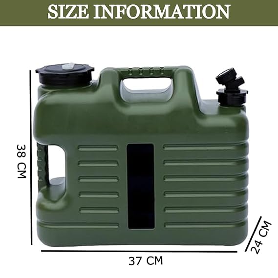 Image of 25 L Camping Water Container Portable Camping Can Water can for Travelling Travel Hiking Picnic Water Storage Containers Dispenser Barrel with Faucet Water Camper Outdoor (Green, 25L)
