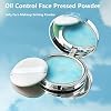 Oil Control Face Pressed Powder, Jelly Pressed Powder Face Makeup Setting Powder, Powder Free Delicate and Skin-friendly, Flawless Matte Long Lasting Finishing Lightweight Waterproof Face Cosmetics