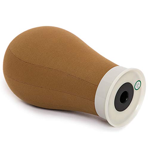 peplwig Canvas Head Polyurethane Block Wig Mannequin Head 21-24 Inches, Used For Wig Making Model Mannequin Head With Mounting Holes 22 Khaki