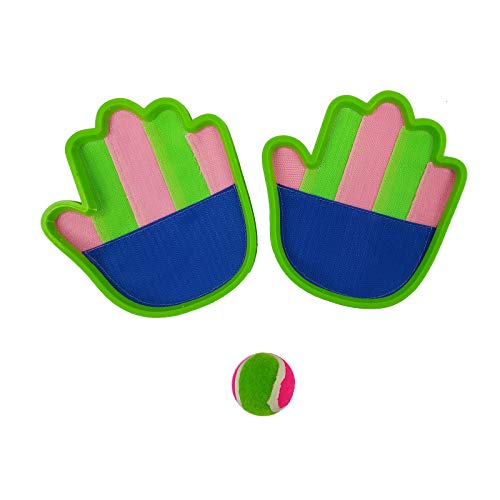 Outdoor Toys Kyg10006 - Juego Infantil Atrapa La Pelota 2 Guantes Y 1 Pelota Para Interior Y Exterior Diseño Multicolor Indicado Para Niños Mayores De 3 Años