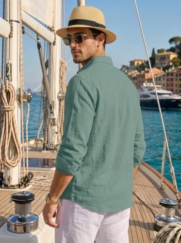 Image of NexaFlair Man's Casual | Formal | Linen| Cotton | Regular Wear Collared | Fit Shirt for Men