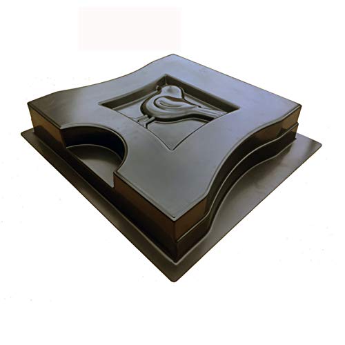 ZoSiP Jardinería Pavimento Encofrado Celosía de Hormigón Silla de Piedra Pierna del Molde Banco de plástico Pierna Cemento Cola del Molde del Molde de Cemento (Color : Black, Size : 45x42.7x8cm)