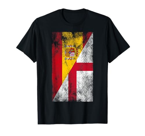 España Inglaterra Banderas - Español Camiseta
