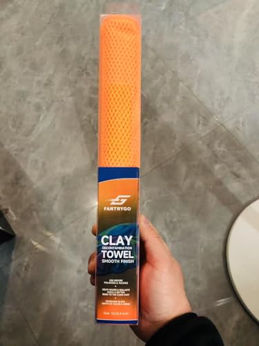 Premium Orange Clay Bar Towel for Car Detailing – Advanced Surface Cleaner for Paint, Glass & Chrome – Professional-Grade, Reusable, Non-Abrasive